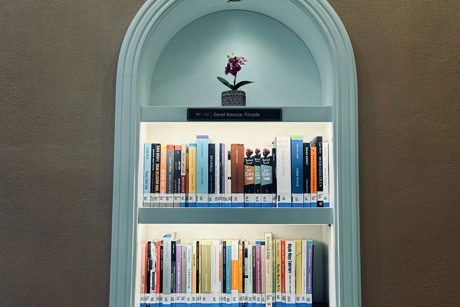 A built-in bookcase fitted into an alcove — built ins murfreesboro tn