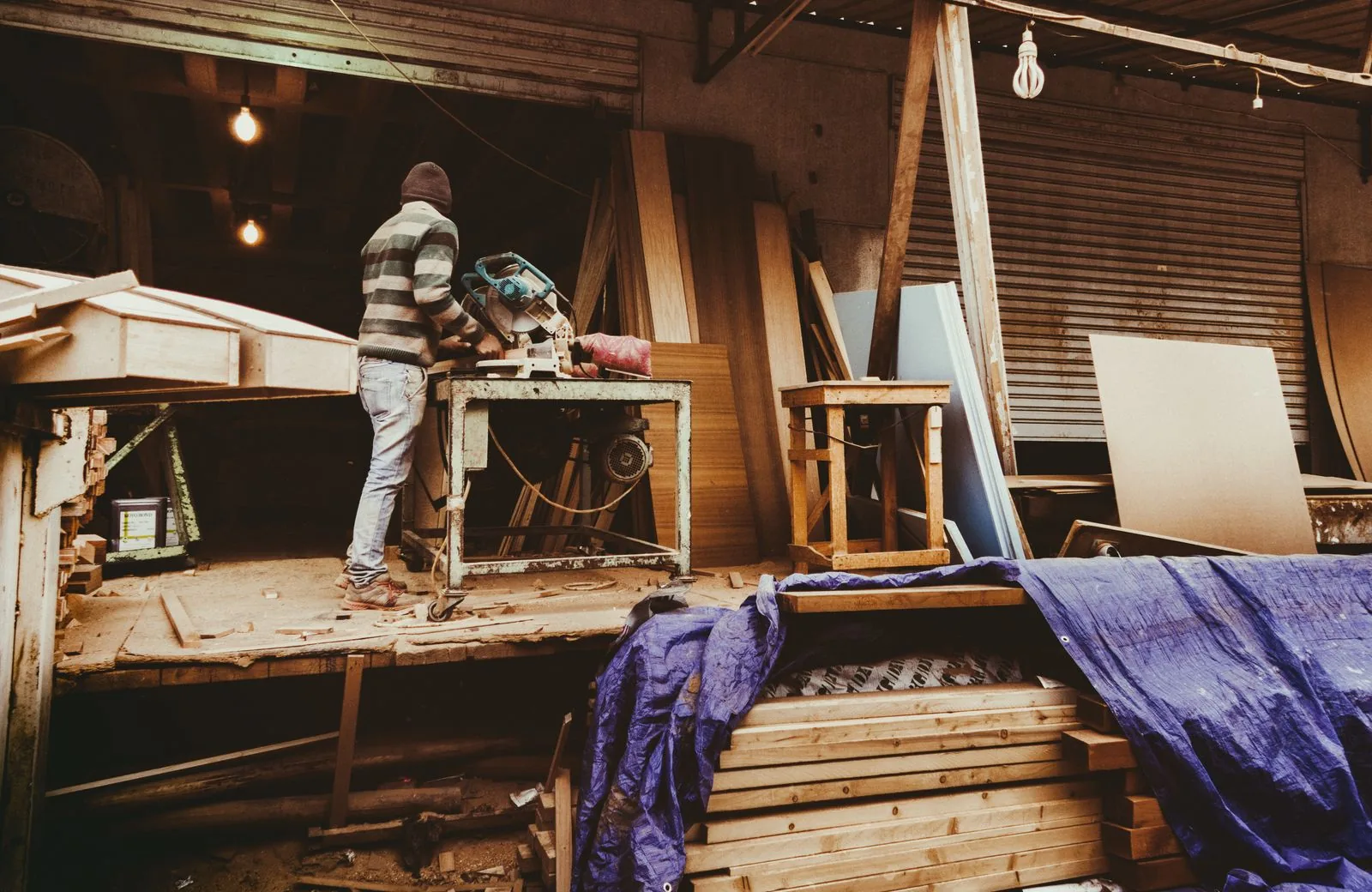 A cabinetmaker working at the bench in a woodshop — custom cabinets in Murfreesboro, TN